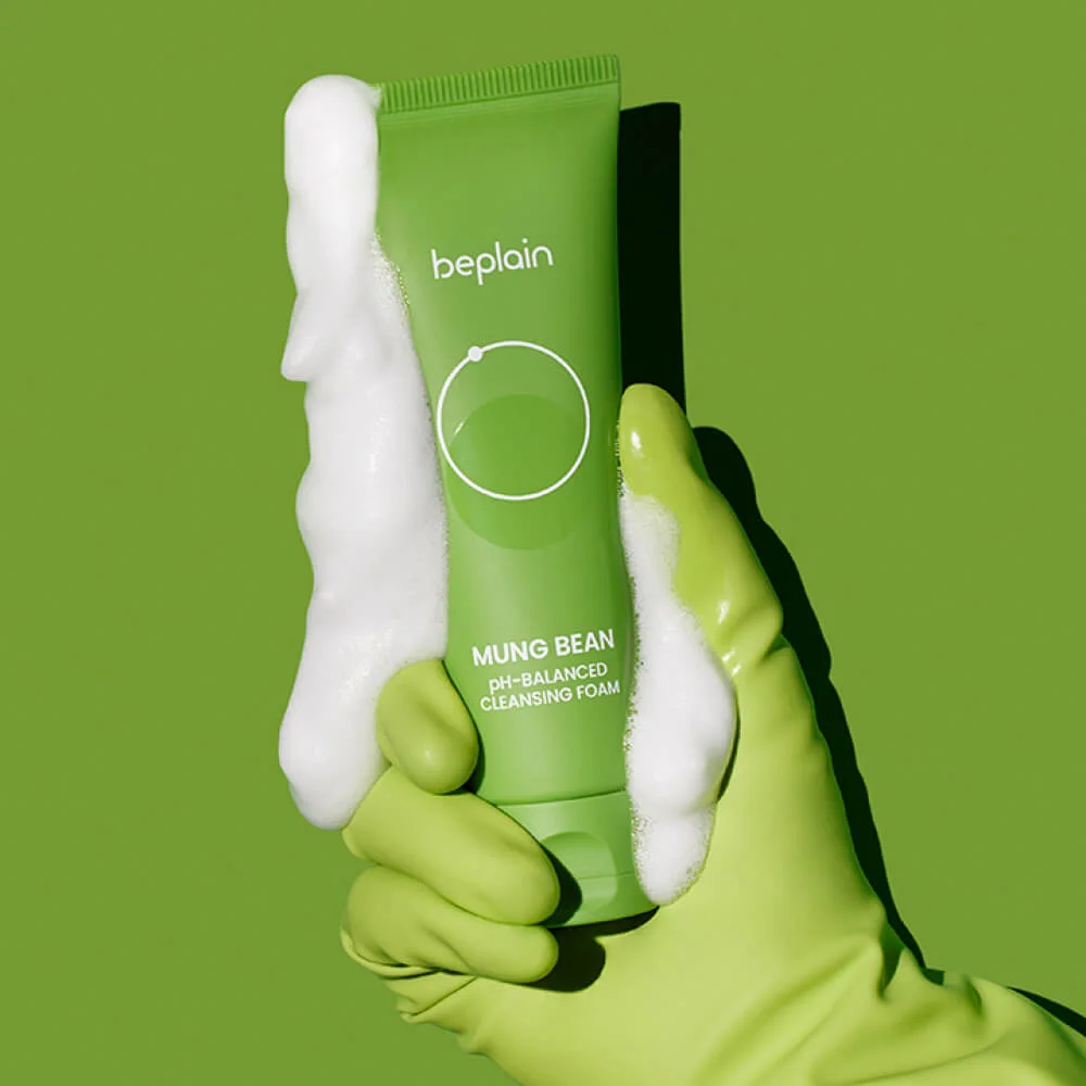 Балансирующая пенка для глубокого очищения beplain Mung Bean pH-Balanced Cleansing Foam
