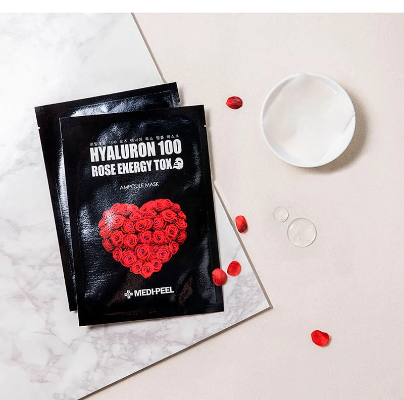 Ампульная омолаживающая маска с розой MEDIPEEL Hyaluron 100 Rose Energy Tox