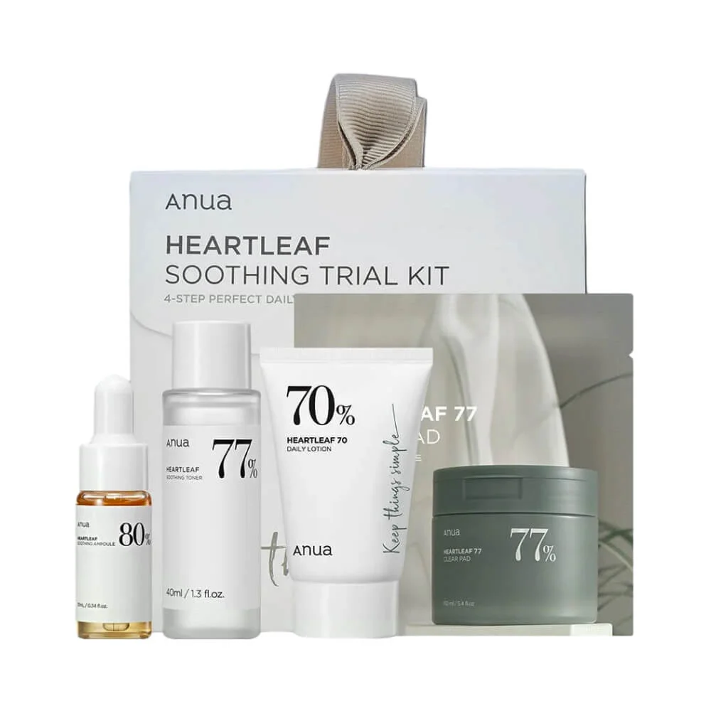 Набор бестселлеров для базового ухода за кожей Anua Heartleaf Soothing Trial Kit