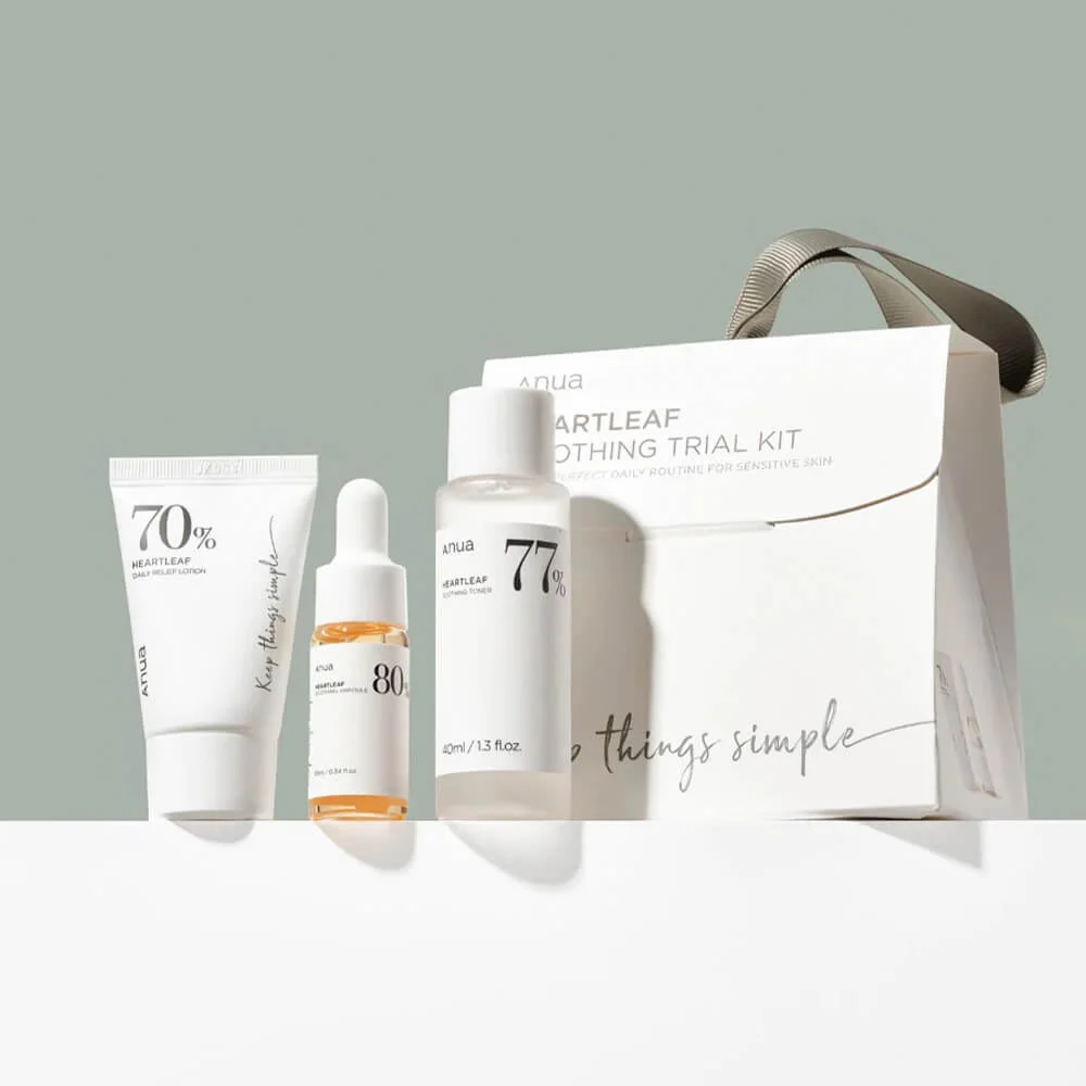Набор бестселлеров для базового ухода за кожей Anua Heartleaf Soothing Trial Kit