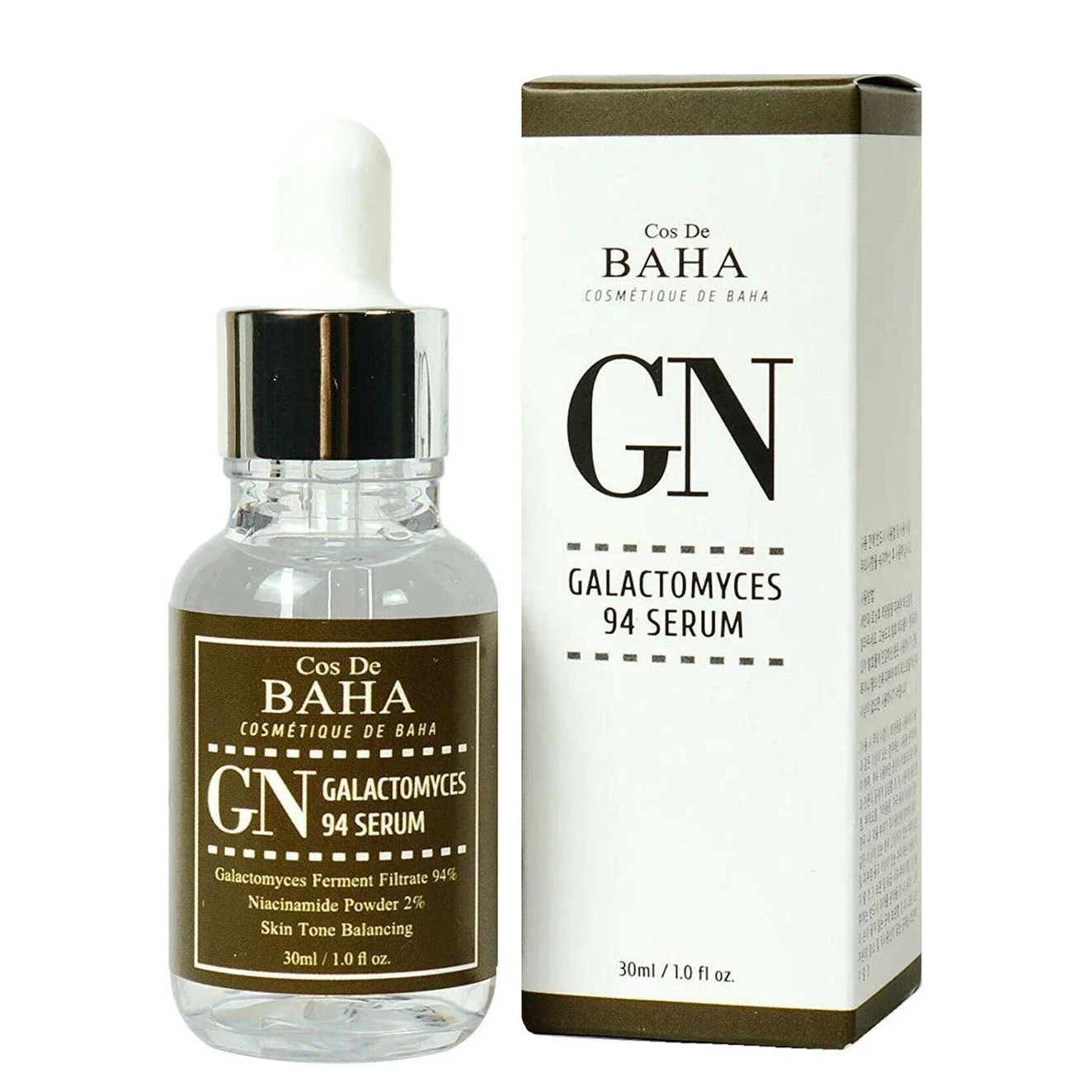 Сыворотка для сияния кожи с галактомисисом и ниацинамидом Cos de Baha GN Galactomyces 94 Serum 30 ml