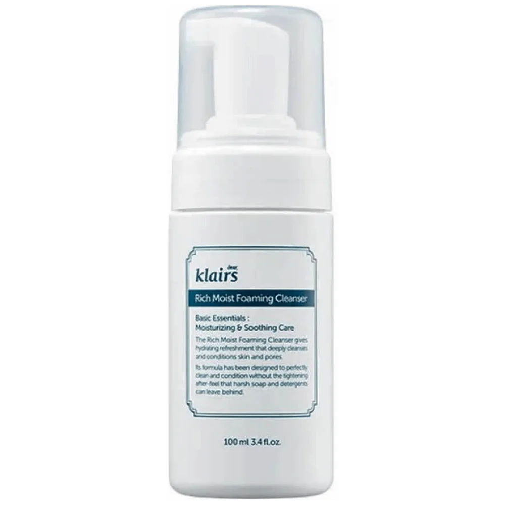 Увлажняющая кислородная пенка для умывания Dear, Klairs Rich Moist Foaming Cleanser