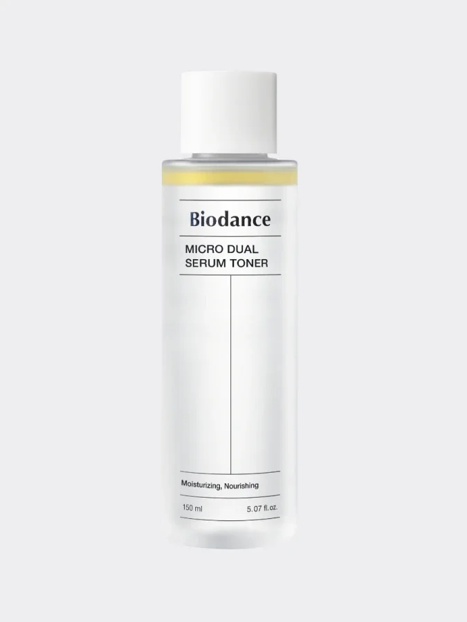 Двухфазный питательный тонер с маслами и гиалуроновой кислотой Biodance Micro Dual Serum Toner