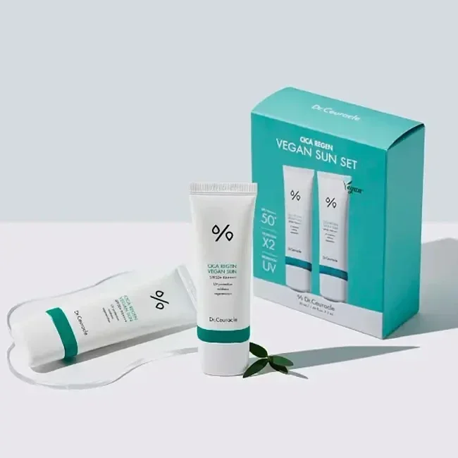 Набор-дуэт солнцезащитный крем Dr.Ceuracle Cica Regen Vegan Sun Duo Set