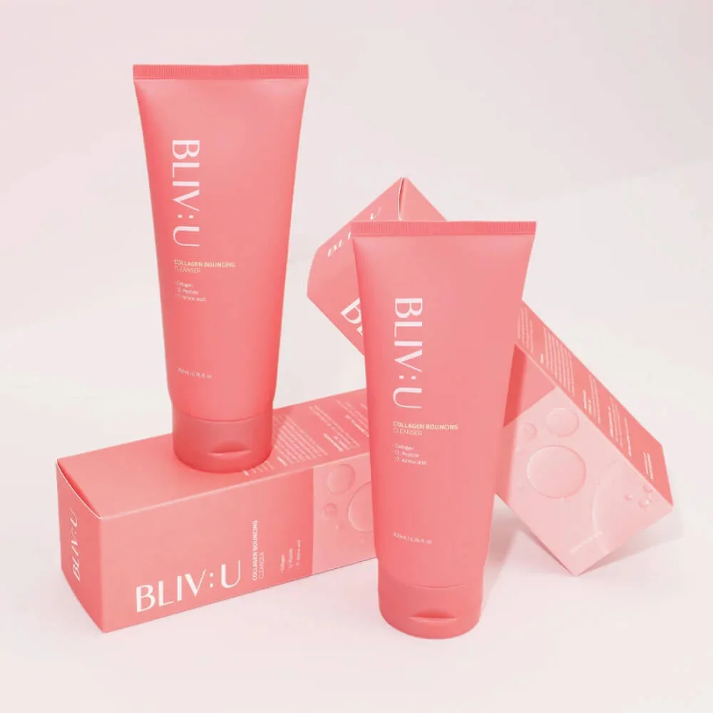 Коллагеновая пенка для умывания с пептидами BLIV:U Collagen Bouncing Cleanser