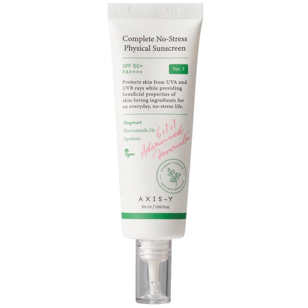 Лёгкий минеральный санскрин AXIS-Y Complete No-Stress Physical Sunscreen V. 3 SPF50+ PA++++
