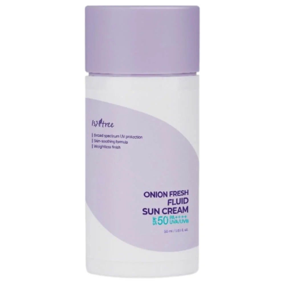 Лёгкое солнцезащитное молочко для проблемной кожи IsNtree Onion Fresh Fluid Sun Cream SPF50 PA++++