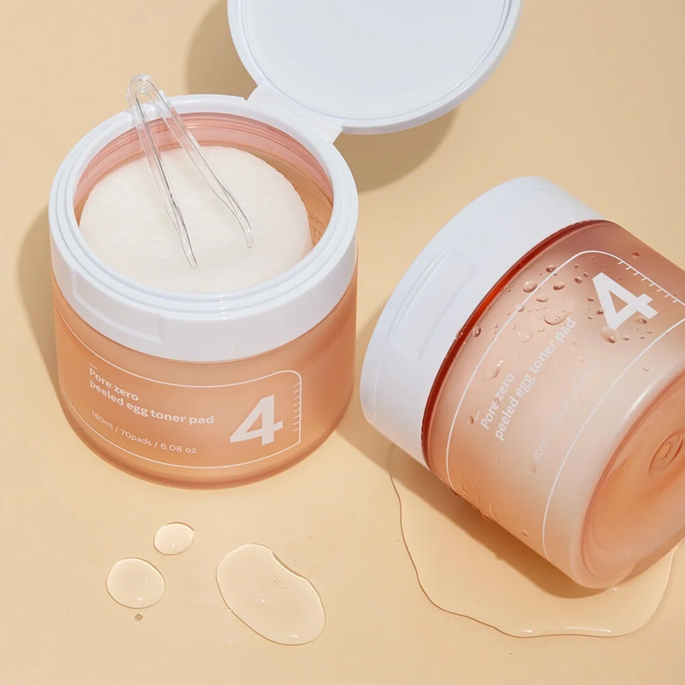 Мягкие пилинг-пэды для выравнивания рельефа numbuzin No.4 Pore Zero Peeled Egg Toner Pad