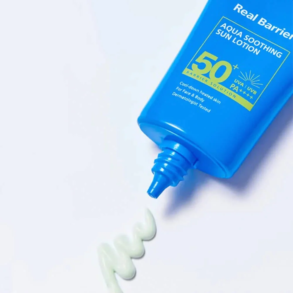 Увлажняющий солнцезащитный лосьон Real Barrier Aqua Soothing Sun Lotion SPF50+ PA++++