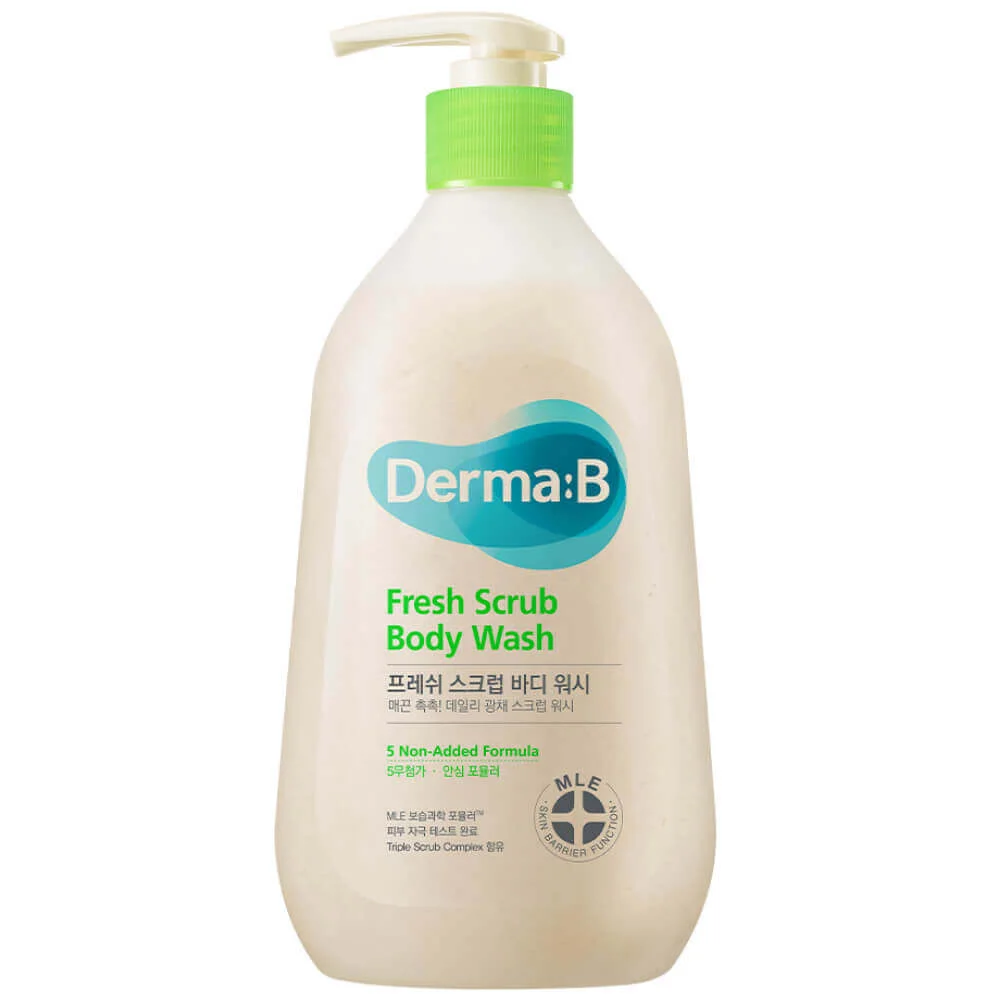 Ламеллярный освежающий гель-скраб для душа Derma:B Fresh Scrub Body Wash