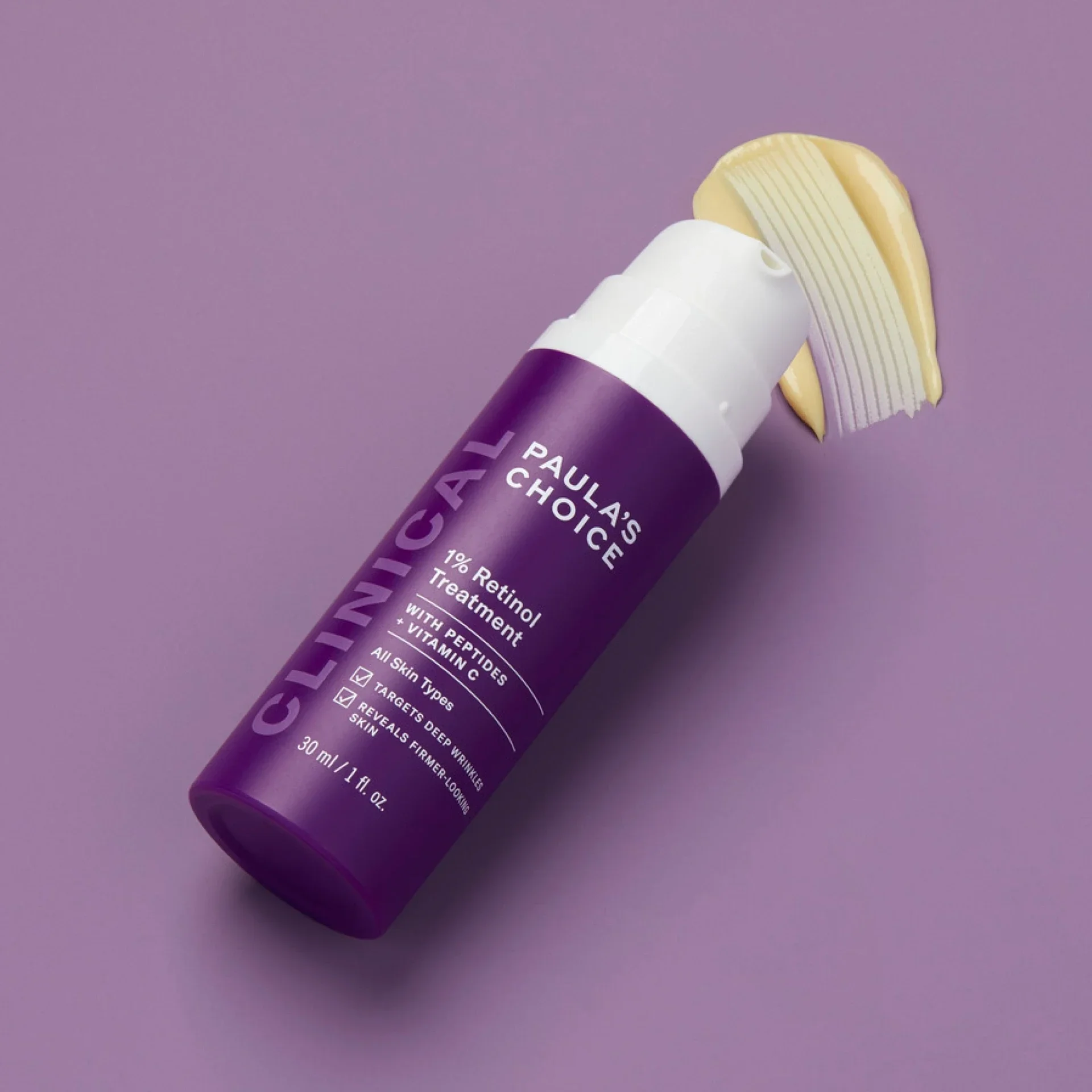 Антивозрастная сыворотка с 1% ретинола, пептидами и витамином С 30 мл / Clinical 1% retinol treatment