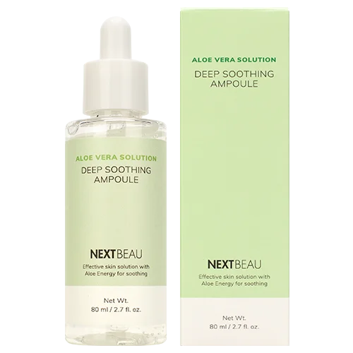 Сыворотка для лица разглаживающая с алое Nextbeau Aloe Vera Solution Soothing Deep Soothing Ampoule / 80 мл