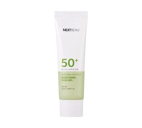 Солнцезащитный крем-гель для лица с алоэ вера Nextbeau Aloe Vera Sun Gel Cream SPF50+ PA++++ / 55 мл