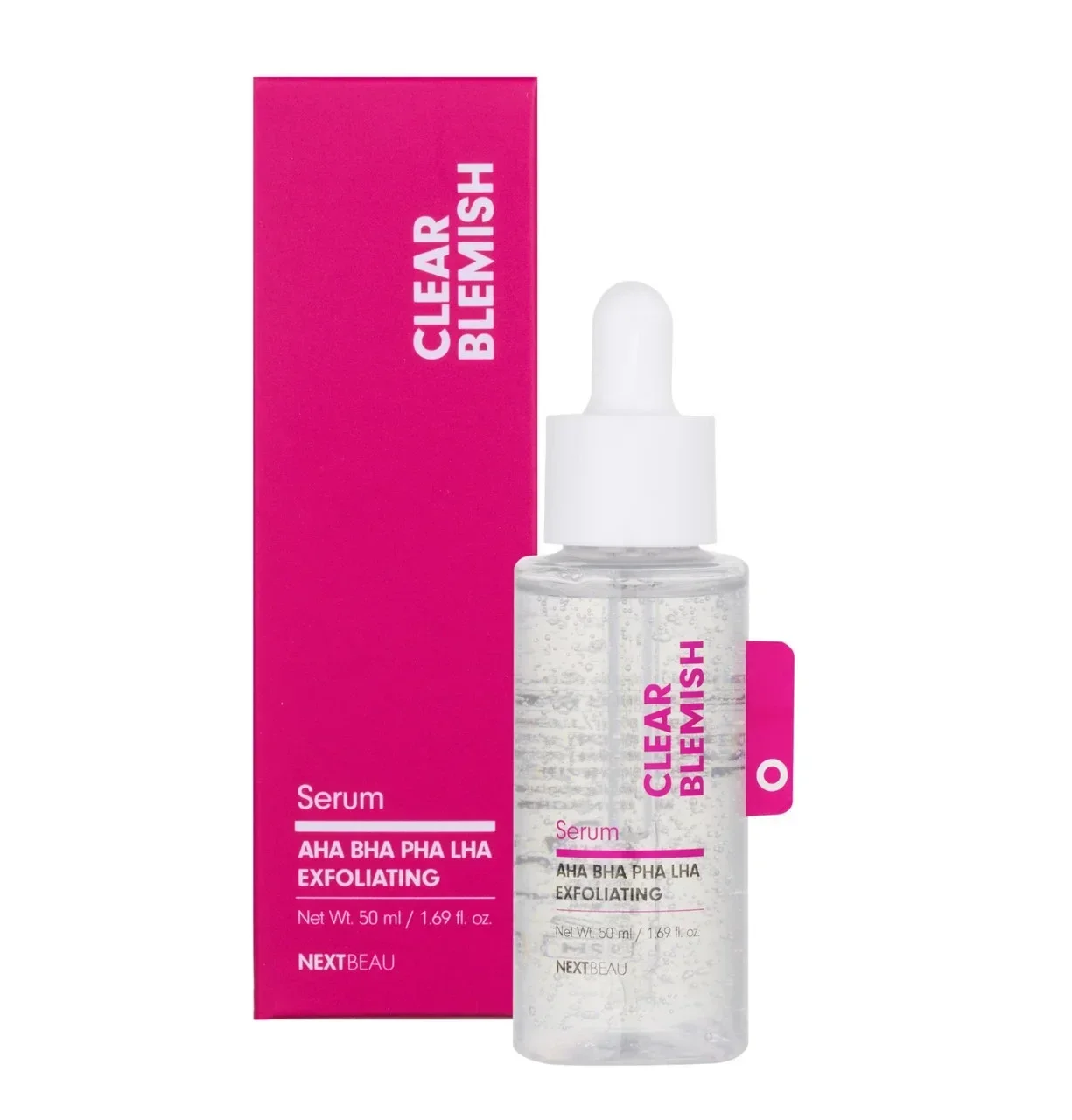 Сыворотка для лица Nextbeau Clear Blemish AHA/BHA/PHA/LHA Exfoliating Serum для проблемной кожи / 50 мл