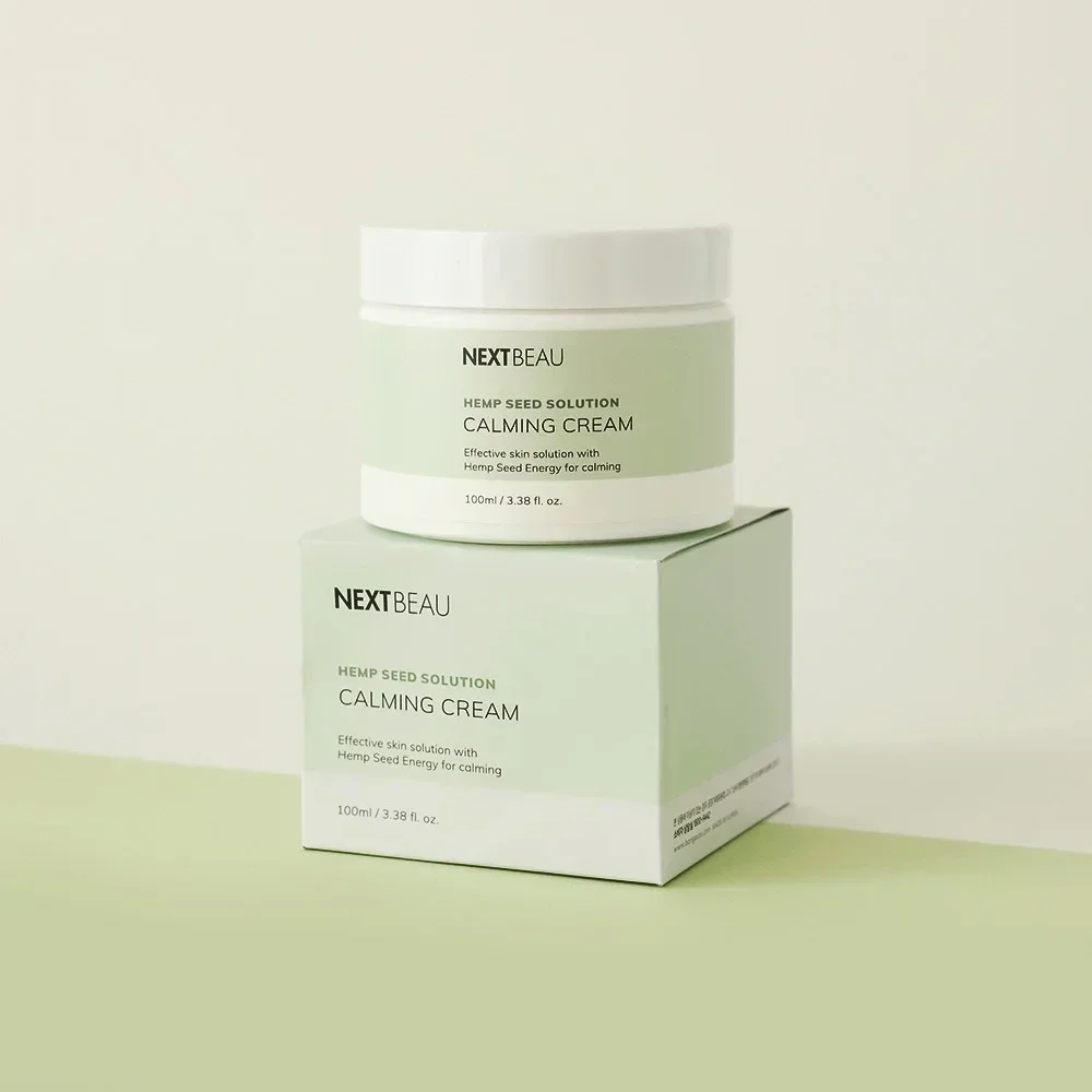  Успокаивающий крем для лица с конопляным маслом  Nextbeau Hemp seed solution Calming Cream / 100 мл