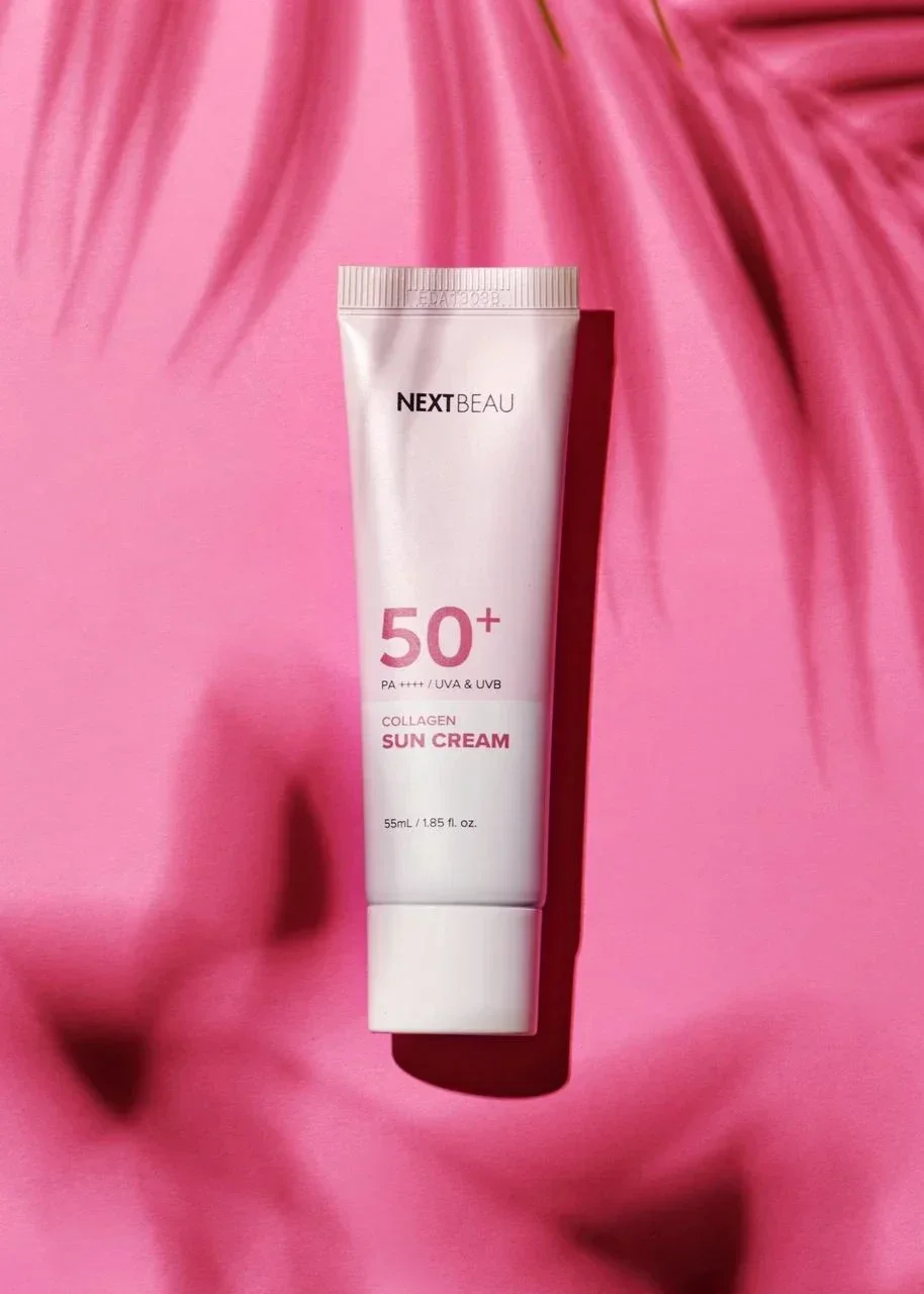 Солнцезащитный крем для лица и тела Nextbeau Collagen Sun Cream SPF50+ PA++++/ 55 мл