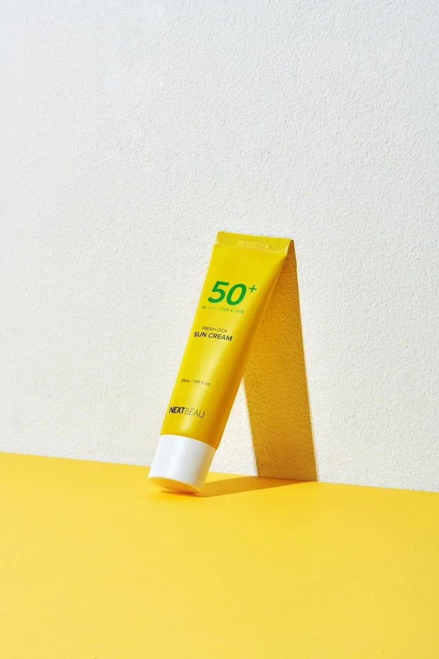 Солнцезащитный крем для лица и тела Nextbeau Fresh Cica Sun Cream SPF50+ PA++++ / 55 мл