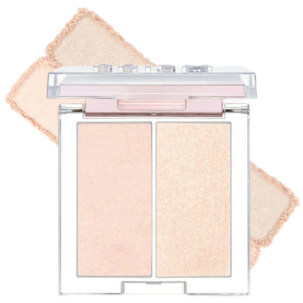 Двойной хайлайтер для естественного сияния кожи CLIO Prism Highlighter Duo 01 Cream Fizz