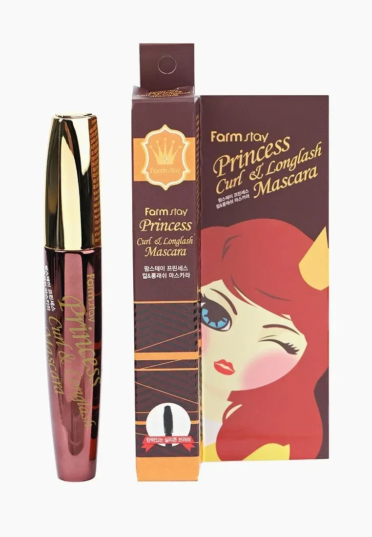 Подкручивающая удлиняющая тушь для ресниц «Принцесса» Farm stay Princess Curl & Longlash Mascara (12 гр)