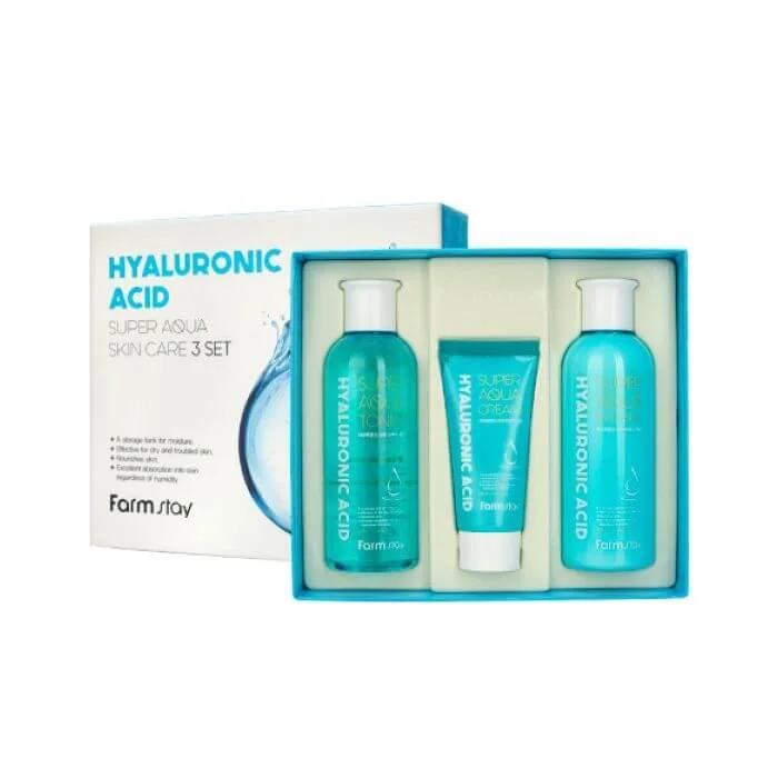 Набор с гиалуроновой кислотой Farm stay Hyaluronic Acid Super Aqua Skin Care 3 Set