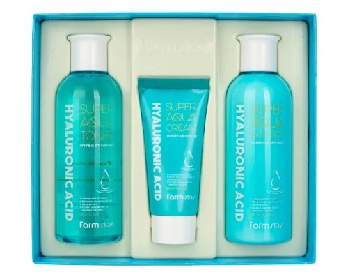 Набор с гиалуроновой кислотой Farm stay Hyaluronic Acid Super Aqua Skin Care 3 Set