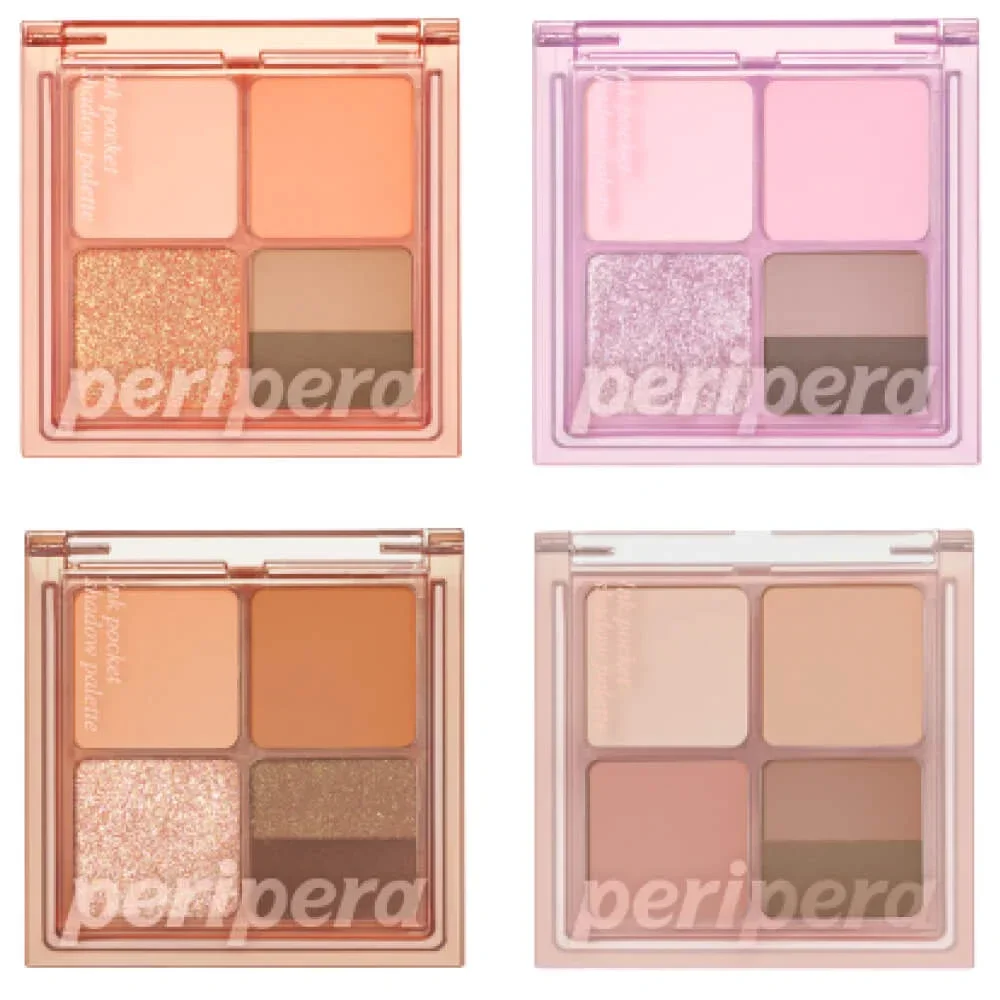 Компактная палетка для макияжа глаз Peripera Ink Pocket Shadow Palette 