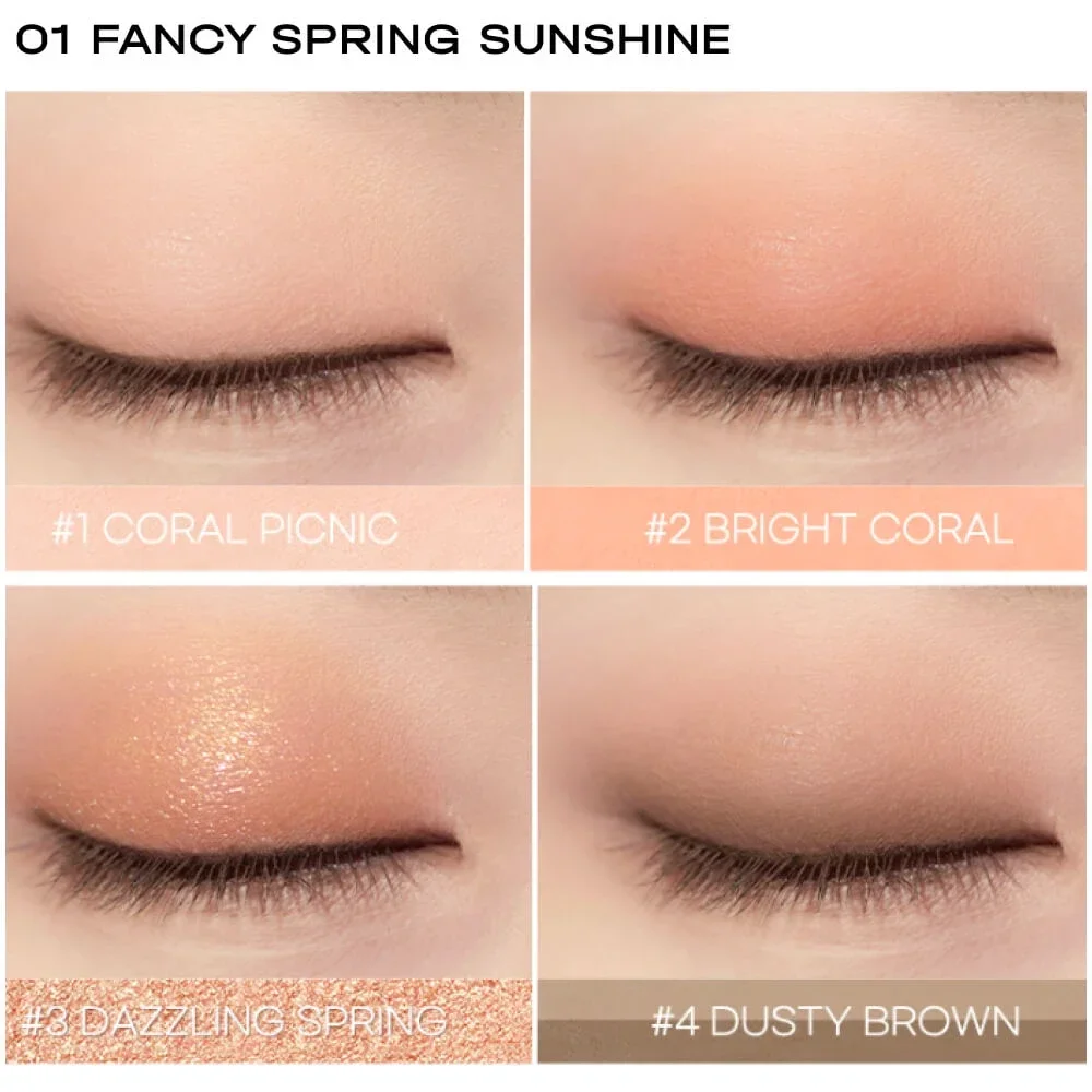 Компактная палетка для макияжа глаз Peripera Ink Pocket Shadow Palette 