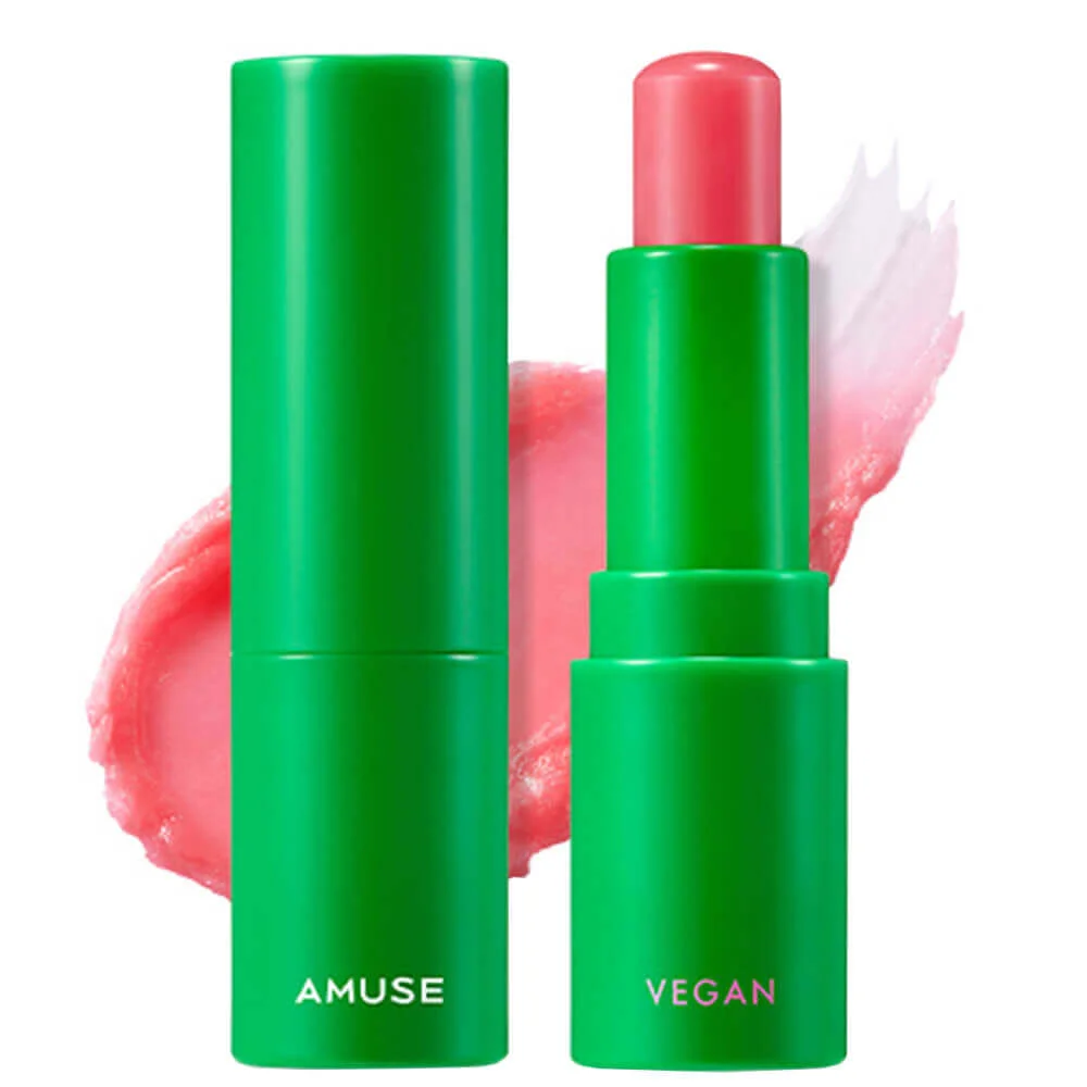 Веганский увлажняющий бальзам для губ AMUSE Vegan Green Lip Balm 02 Rose 02