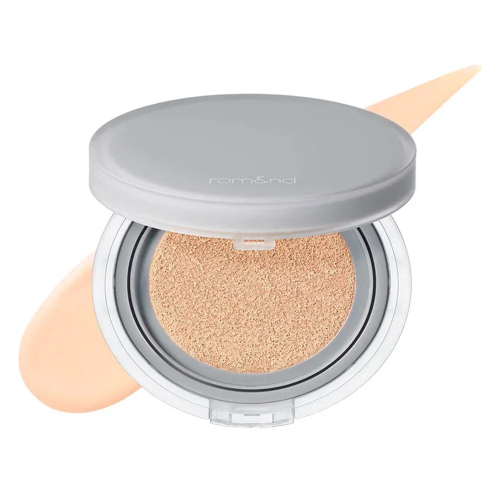 Стойкий тональный кушон с полуматовым финишем rom&nd Nu Zero Cushion SPF24 PA++  03 Natural 21