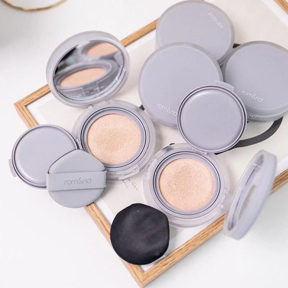 Стойкий тональный кушон с полуматовым финишем rom&nd Nu Zero Cushion SPF24 PA++ 