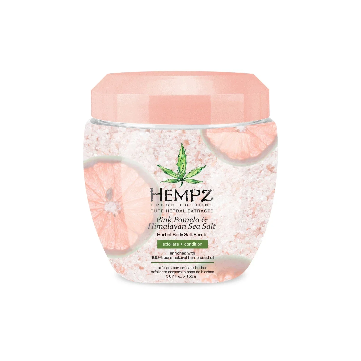 Скраб для тела Помело и Гималайская Pink Pomelo & Himalayan Sea Salt Herbal Body Salt Scrub Hempz