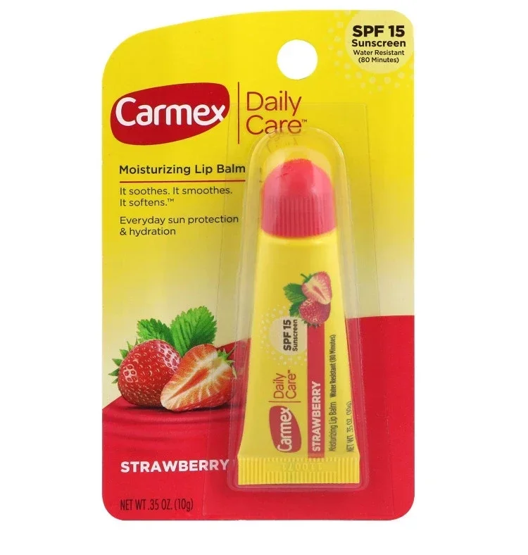 Бальзам для губ клубника с защитным фактором SPF 15 в тубе (CARMEX)