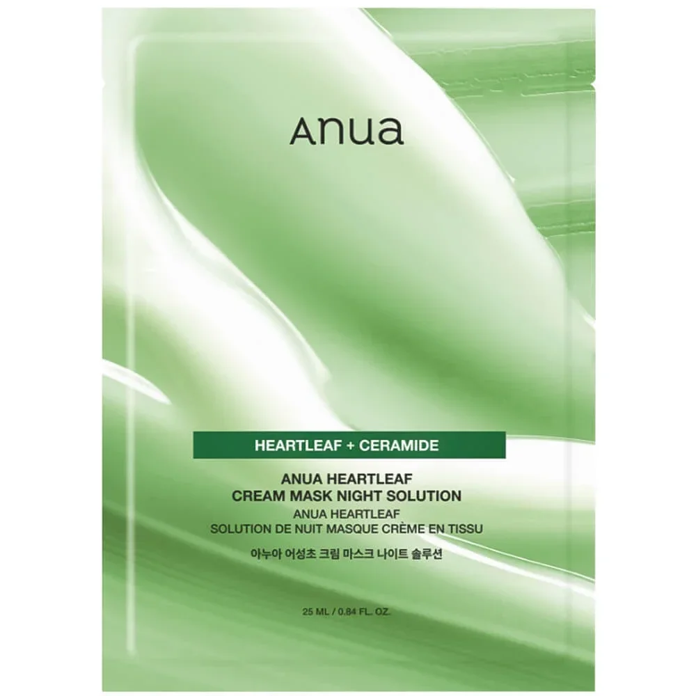 Барьерная тканевая крем-маска с хауттюйнией Anua Heartleaf Cream Mask Night Solution