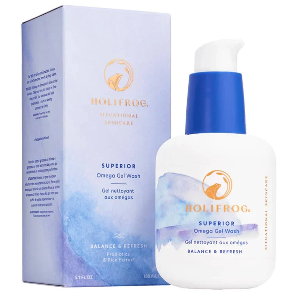 Очищающий гель с сахаромицетами для жирной кожи HoliFrog Superior Omega Nutritive Gel Wash 150 мл