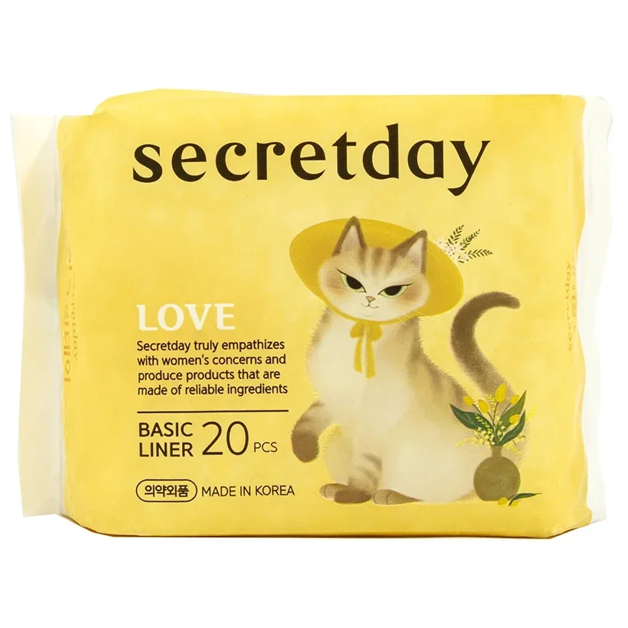 SECRET DAY Ультратонкие дышащие ежедневные прокладки (15 см), 20 шт