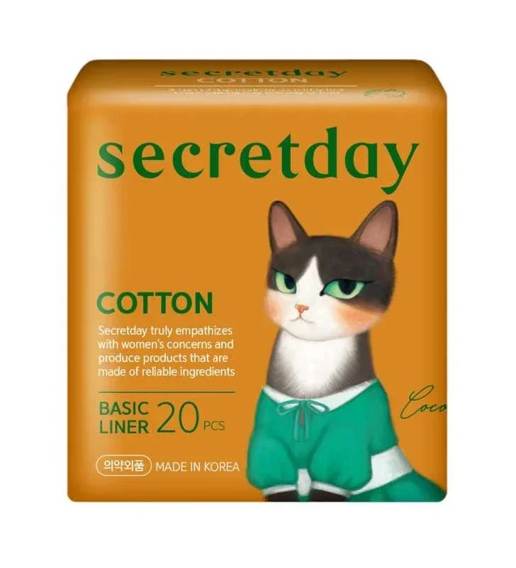 SECRET DAY Ультратонкие дышащие ежедневные прокладки (15 см), 20 шт