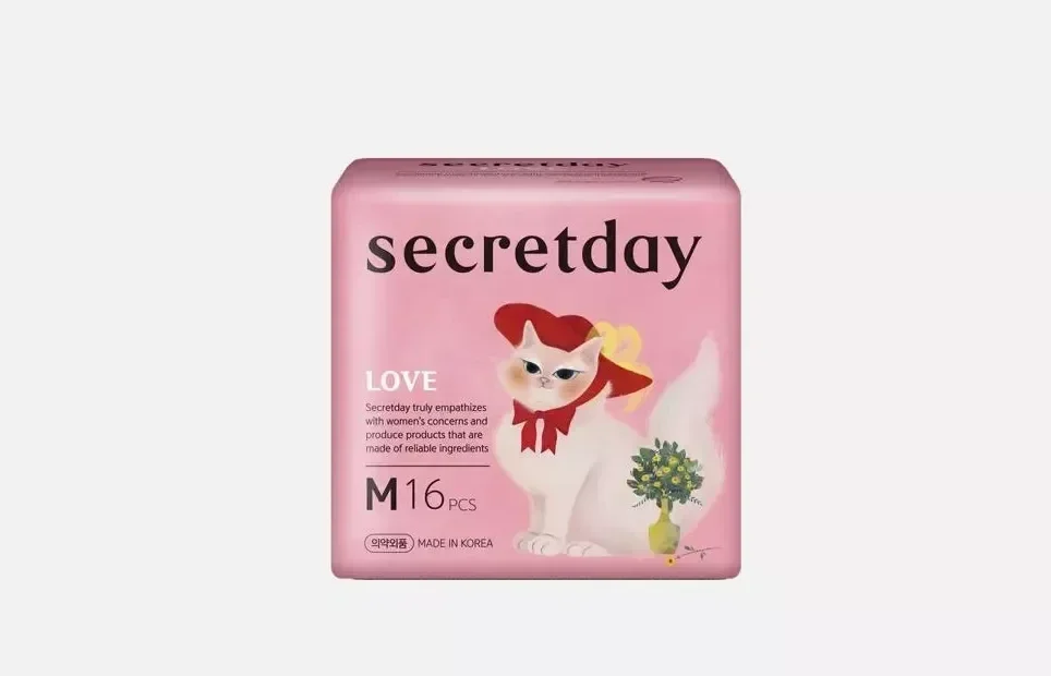 SECRETDAY Прокладки ежедневные хлопковые Love M (16шт)