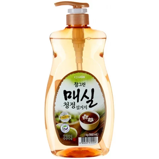 CJ Lion Средство для мытья посуды и фруктов Сhamgreen Японский абрикос 1000гр с дозатором
