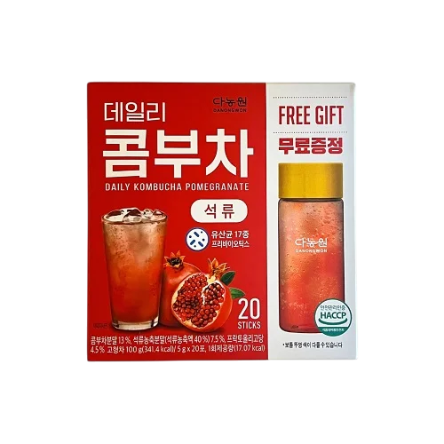 Danongwon Корейский чай комбуча со вкусом граната (20 стиков-саше), Daily Kombucha Pomegranate