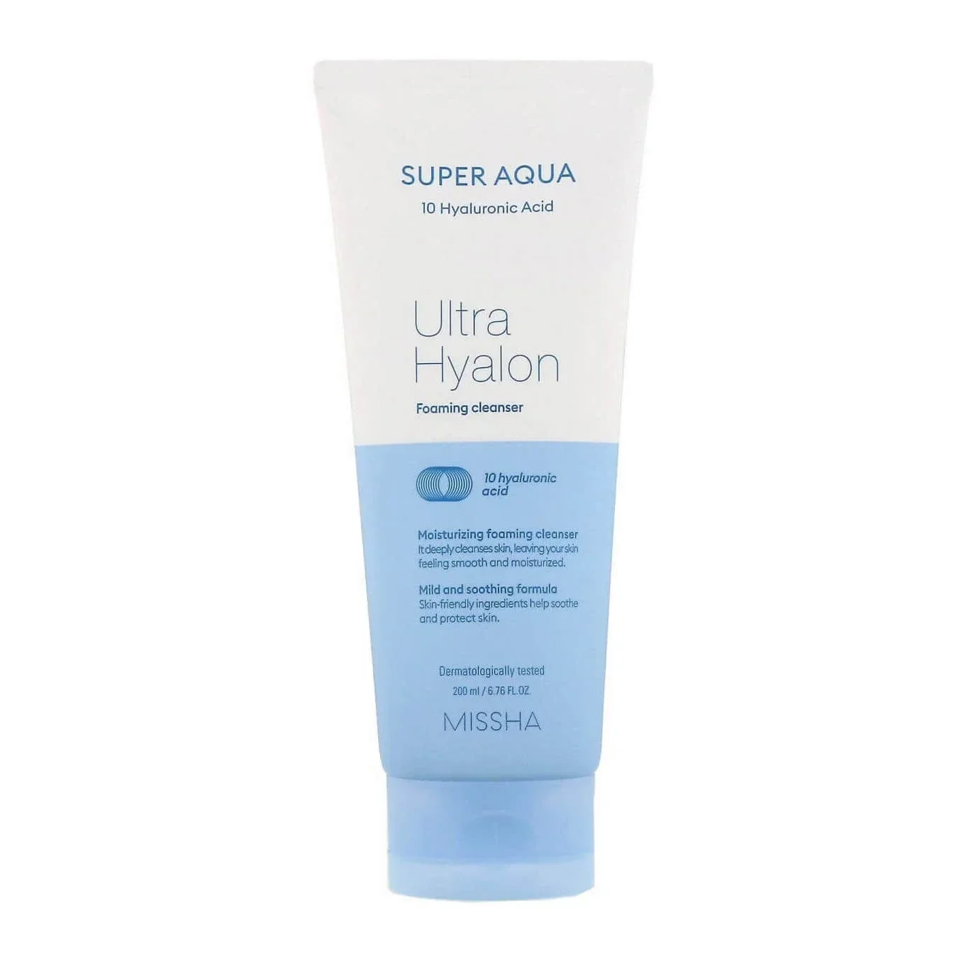 Увлажняющая пенка с гиалуроновой кислотой Missha Super Aqua Ultra Hyalron Cleansing Foam