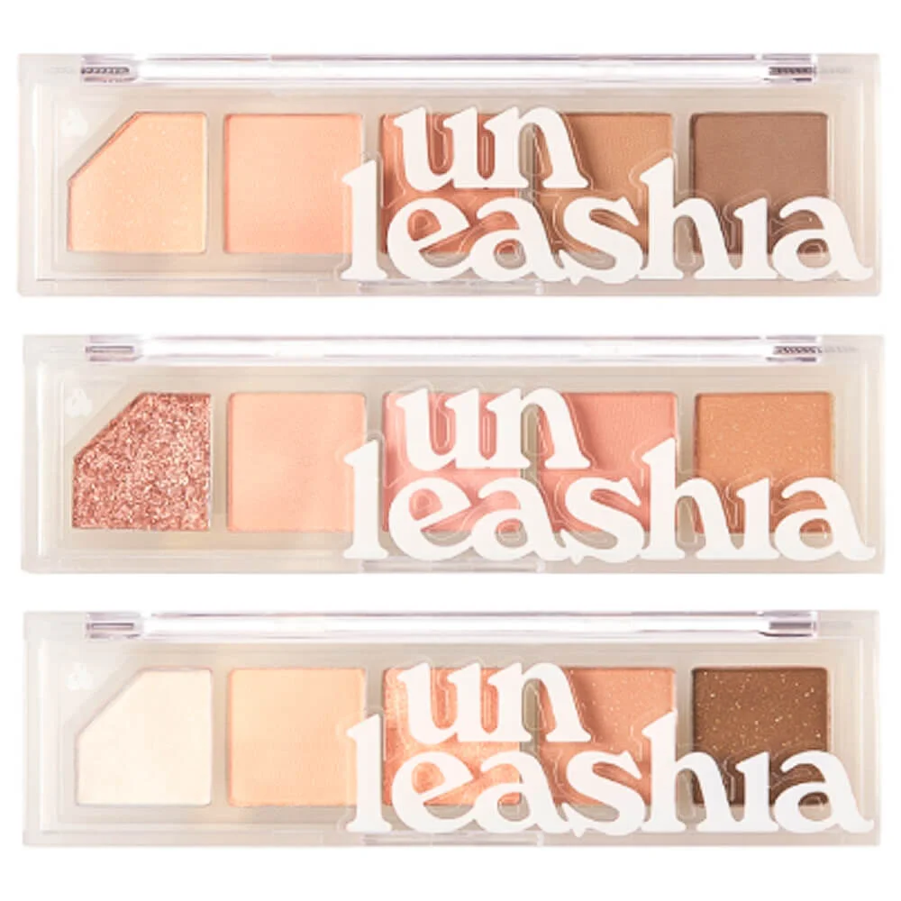 Компактная нюдовая палетка теней для век Unleashia Mood Shower Face Palette