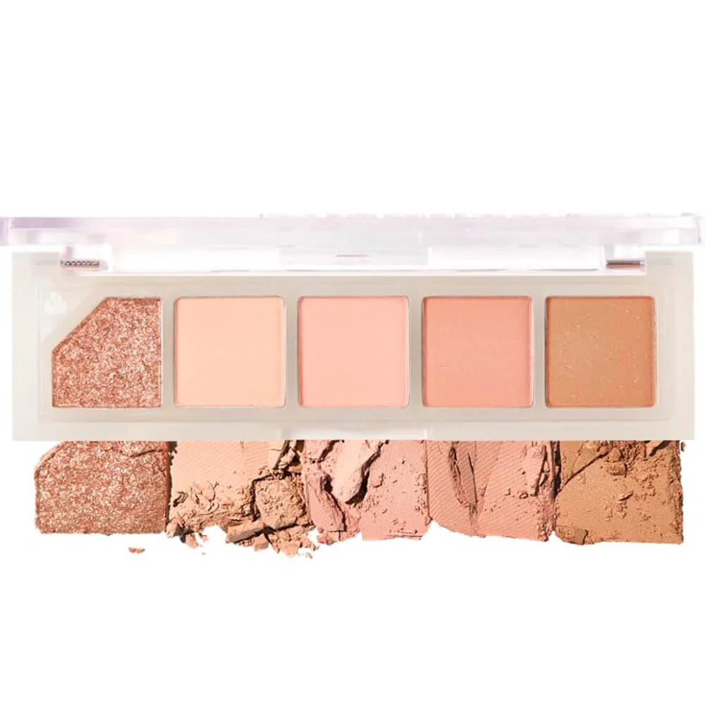Компактная нюдовая палетка теней для век Unleashia Mood Shower Face Palette 02 Rose Shower 02