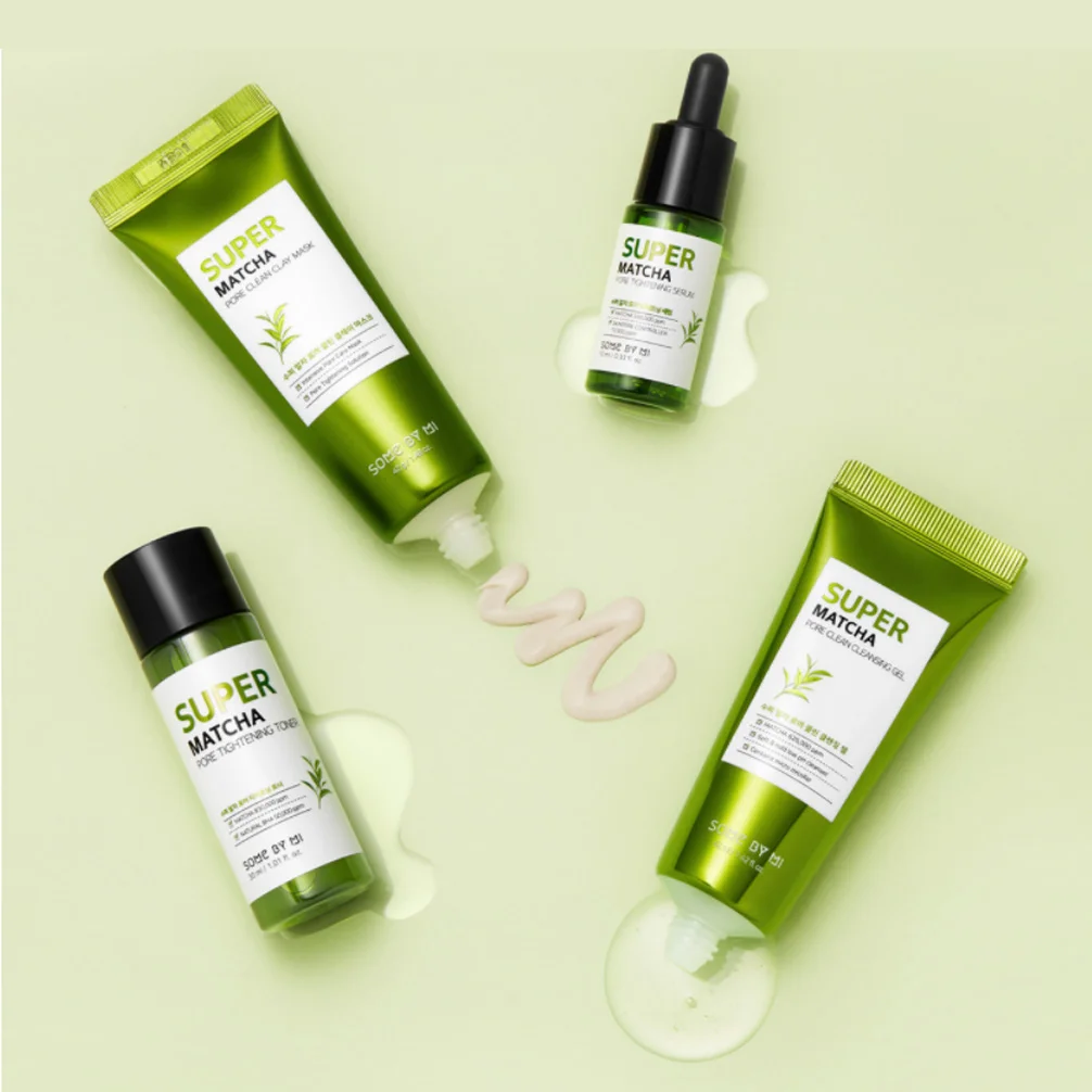 Набор миниатюр для сужения пор с чаем матча Some By Mi Super Matcha Pore Care Starter Kit