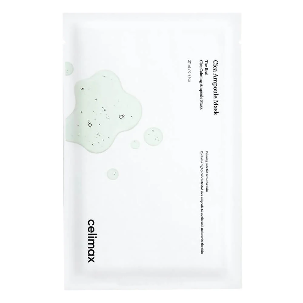 Успокаивающая тканевая маска с экстрактом центеллы Celimax The Real Cica Calming Ampoule Mask