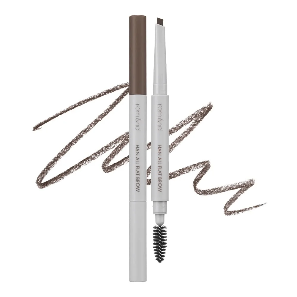 Стойкий карандаш для бровей rom&nd Han All Flat Brow C2 Grace Taupe