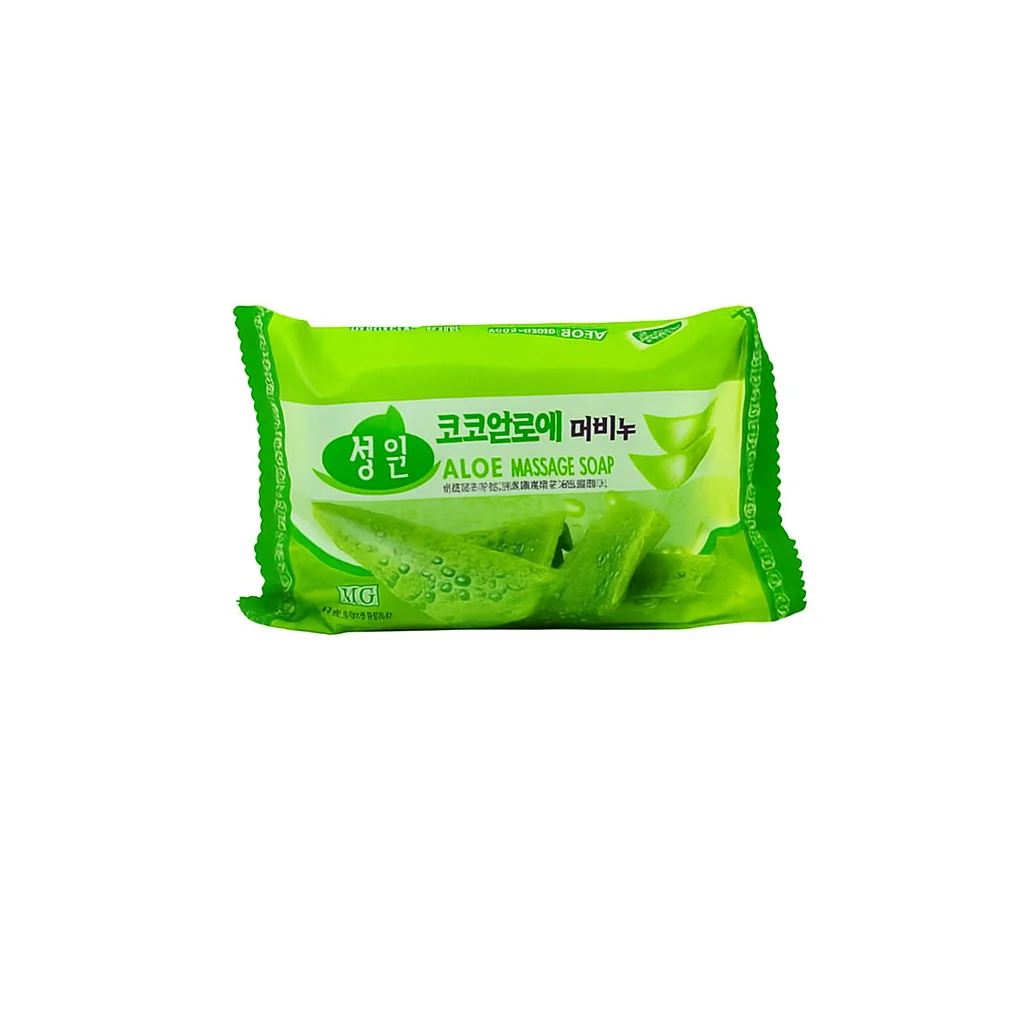 Кусковое мыло банное Sungwon Aloe Massage Soap 