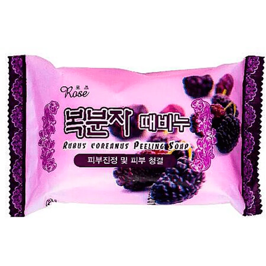 Кусковое мыло туалетное Rose Rubus Coreanus Peeling Soap