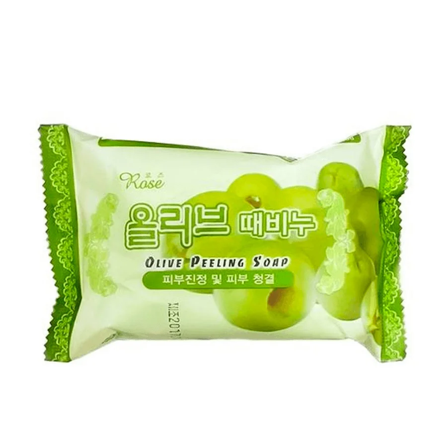 Rose Мыло-пилинг для лица и тела универсальное отшелушивающее с оливой Olive peeling soap