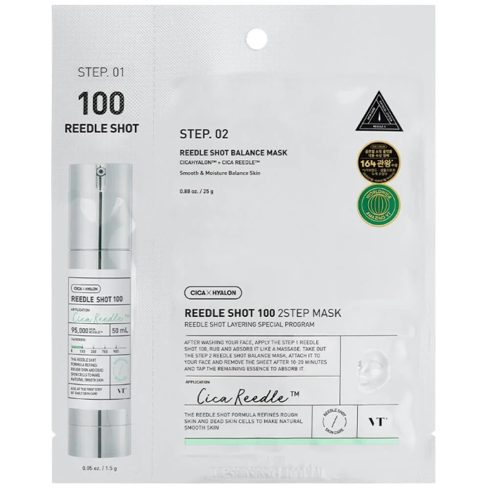 Двухфазная маска с микроиглами VT Cosmetics Reedle Shot 100 2 Step Mask