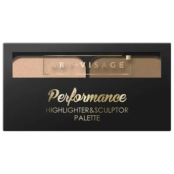 Палетка компактных хайлайтера и скульптора ART-VISAGE Performance 